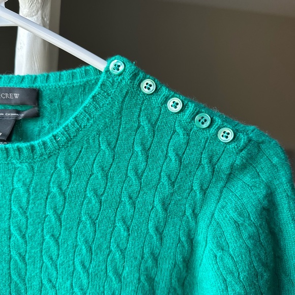 J. Crew Italian Cashmere Sweater in Vibrant Green - Picture 2 of 4